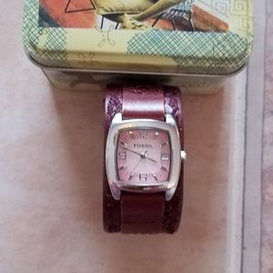 Fossil Watch with Date * Pink Face * JR8968